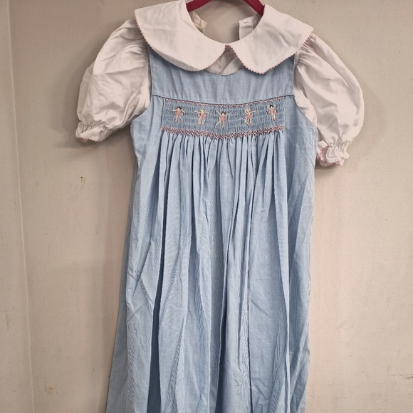 Amanda Remembered Ballerina Smocked Embroidery Dress Girls size 6 - Picture 3 of 5